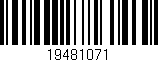Código de barras (EAN, GTIN, SKU, ISBN): '19481071'