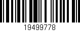 Código de barras (EAN, GTIN, SKU, ISBN): '19499778'