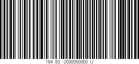 Código de barras (EAN, GTIN, SKU, ISBN): '194_83_-2000000000_U'