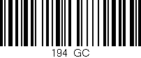 Código de barras (EAN, GTIN, SKU, ISBN): '194/GC'