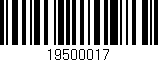 Código de barras (EAN, GTIN, SKU, ISBN): '19500017'