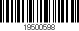 Código de barras (EAN, GTIN, SKU, ISBN): '19500598'