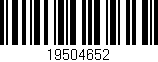 Código de barras (EAN, GTIN, SKU, ISBN): '19504652'