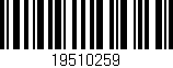 Código de barras (EAN, GTIN, SKU, ISBN): '19510259'