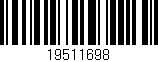 Código de barras (EAN, GTIN, SKU, ISBN): '19511698'