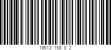 Código de barras (EAN, GTIN, SKU, ISBN): '19513_158_0_2'