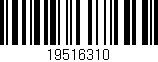Código de barras (EAN, GTIN, SKU, ISBN): '19516310'