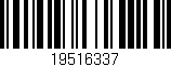 Código de barras (EAN, GTIN, SKU, ISBN): '19516337'