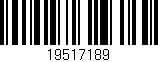 Código de barras (EAN, GTIN, SKU, ISBN): '19517189'