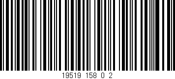 Código de barras (EAN, GTIN, SKU, ISBN): '19519_158_0_2'