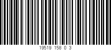 Código de barras (EAN, GTIN, SKU, ISBN): '19519_158_0_3'