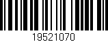 Código de barras (EAN, GTIN, SKU, ISBN): '19521070'