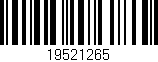 Código de barras (EAN, GTIN, SKU, ISBN): '19521265'