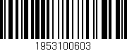 Código de barras (EAN, GTIN, SKU, ISBN): '1953100603'