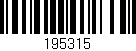 Código de barras (EAN, GTIN, SKU, ISBN): '195315'
