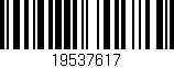 Código de barras (EAN, GTIN, SKU, ISBN): '19537617'
