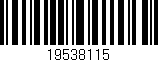 Código de barras (EAN, GTIN, SKU, ISBN): '19538115'