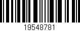 Código de barras (EAN, GTIN, SKU, ISBN): '19548781'