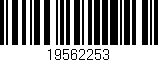 Código de barras (EAN, GTIN, SKU, ISBN): '19562253'