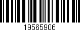 Código de barras (EAN, GTIN, SKU, ISBN): '19565906'