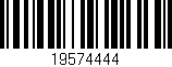 Código de barras (EAN, GTIN, SKU, ISBN): '19574444'