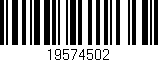Código de barras (EAN, GTIN, SKU, ISBN): '19574502'
