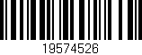 Código de barras (EAN, GTIN, SKU, ISBN): '19574526'