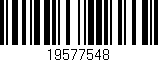 Código de barras (EAN, GTIN, SKU, ISBN): '19577548'