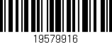 Código de barras (EAN, GTIN, SKU, ISBN): '19579916'