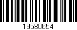 Código de barras (EAN, GTIN, SKU, ISBN): '19580654'