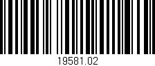 Código de barras (EAN, GTIN, SKU, ISBN): '19581.02'