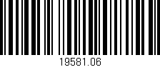Código de barras (EAN, GTIN, SKU, ISBN): '19581.06'