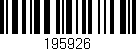 Código de barras (EAN, GTIN, SKU, ISBN): '195926'
