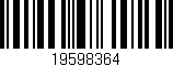 Código de barras (EAN, GTIN, SKU, ISBN): '19598364'