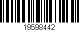 Código de barras (EAN, GTIN, SKU, ISBN): '19598442'