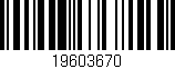 Código de barras (EAN, GTIN, SKU, ISBN): '19603670'