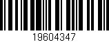 Código de barras (EAN, GTIN, SKU, ISBN): '19604347'