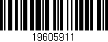 Código de barras (EAN, GTIN, SKU, ISBN): '19605911'