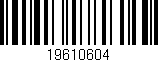 Código de barras (EAN, GTIN, SKU, ISBN): '19610604'