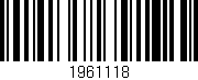 Código de barras (EAN, GTIN, SKU, ISBN): '1961118'