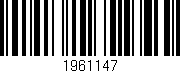 Código de barras (EAN, GTIN, SKU, ISBN): '1961147'