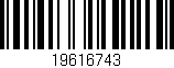 Código de barras (EAN, GTIN, SKU, ISBN): '19616743'