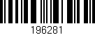 Código de barras (EAN, GTIN, SKU, ISBN): '196281'