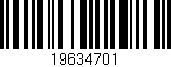 Código de barras (EAN, GTIN, SKU, ISBN): '19634701'