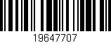 Código de barras (EAN, GTIN, SKU, ISBN): '19647707'