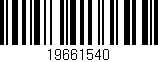 Código de barras (EAN, GTIN, SKU, ISBN): '19661540'