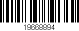 Código de barras (EAN, GTIN, SKU, ISBN): '19668894'