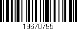 Código de barras (EAN, GTIN, SKU, ISBN): '19670795'
