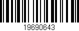 Código de barras (EAN, GTIN, SKU, ISBN): '19690643'
