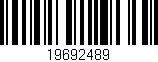 Código de barras (EAN, GTIN, SKU, ISBN): '19692489'